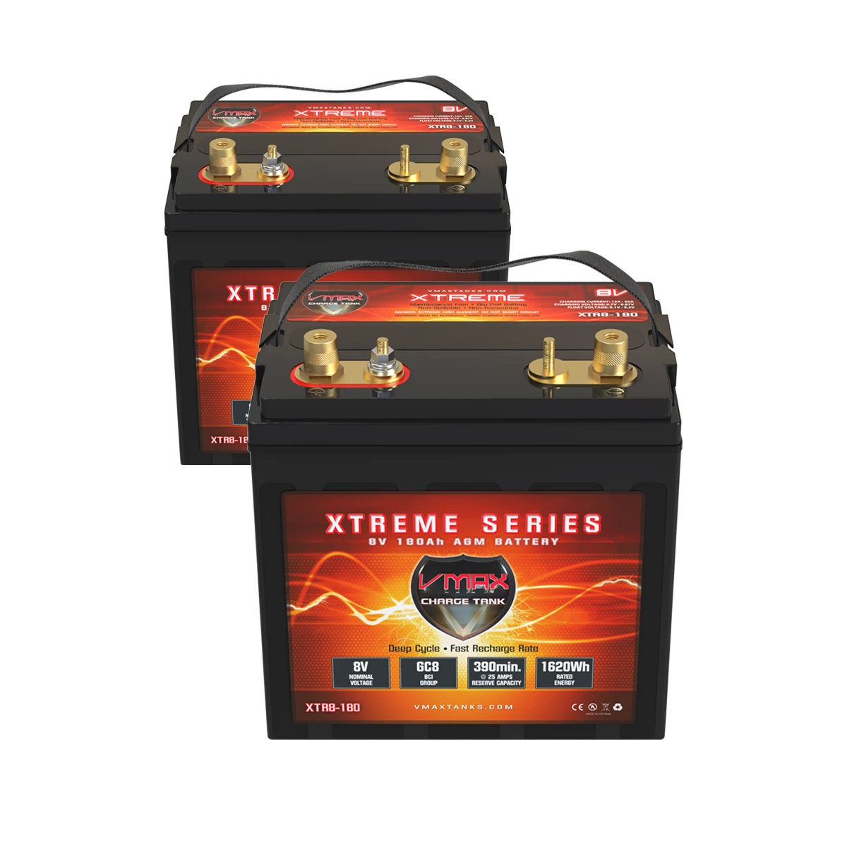VMAX Xtreme Series 8V 180Ah AGM battery pair